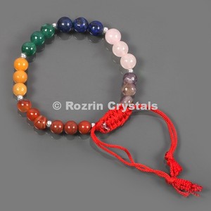 Natural stone 8 mm Chakra Healing Adjustable <b>Bracelets</b> - Product Image 1