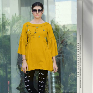 Plus fabuleux Kurtis dames coton rayonne femmes Anarkali dernier Design de mode prêt à porter bas prix avec robe indienne vêtements en gros - Product Image 1