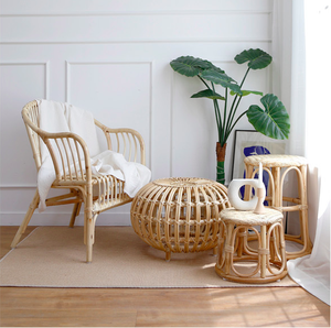 Grande chaise en rotin naturel écologique, 10 pièces, décor de maison/meubles en rotin faits à la main - Product Image 6