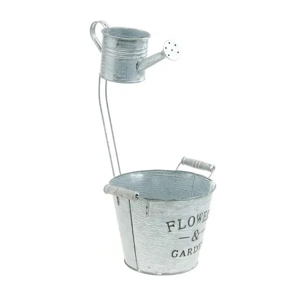 Jardinière de Style Unique, seau de jardinière de décoration de jardin avec arrosoir combiné Pot de fleur décoratif pour maison jardin