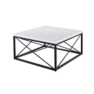 Modern Luxury <b>Square</b> <b>Coffee</b> <b>Table</b> with <b>Marble</b> Top Customized for Living Room Home Hotels Restaurants Hot Selling Furniture - Product Image 1