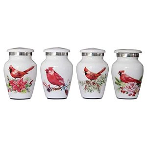 Elegant Quality Crafted with a Great Precision Keepsake <b>Mini</b> Cremation <b>Urn</b> <b>for</b> Human <b>Ashes</b> - Set of 4 - With Case and 4 Pouches - Product Image 1