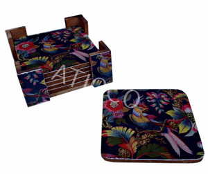 Posavasos esmaltado MDF PARA EL Día de San Valentín, juego de posavasos de madera atractivo único, impresiones digitales de corazón | Perfecto para tu cita de comedor - Product Image 3