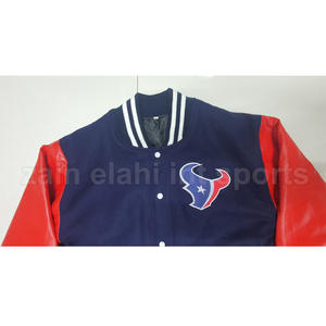 2025 UNISEX Fábrica al por mayor Nuevo diseño Cómodo Varsity Transpirable Chaqueta de cuero de talla grande Royal Blue Red Winter Bomber - Product Image 1