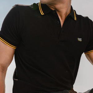 Polos con logotipo personalizado para hombre, Camiseta 100% de algodón, alta calidad, venta al por mayor - Product Image 3