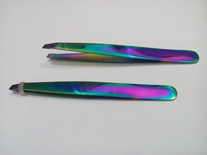 แหนบถอนคิ้ว dorlon แหนบผมสีรุ้งปลายเฉียงทำจากสแตนเลสเป็นมิตรกับสิ่งแวดล้อม - Product Image 5