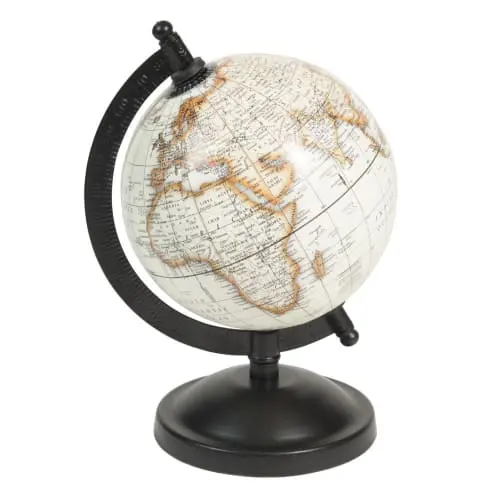 High Quality Globe Maps And Globes Black Stand Geographic Teaching World Map Table Top Home Decoration Clear Bright Printing
