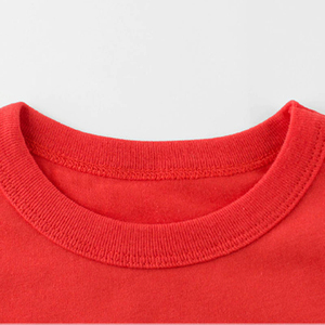 Wholesale Organic Cotton Kids T-<b>Shirt</b> Custom Logo Heavy Screen Printed Sustainable Oversized Collar Knitted for Spring Season - Product Image 4