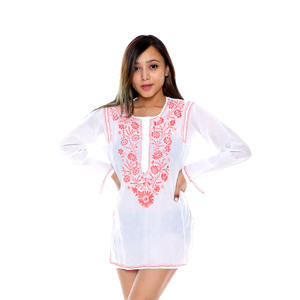 Robe de soirée brodée à la main, modèle Kurtis, vêtement décontracté, tunique à la mode, nouvelle collection - Product Image 3