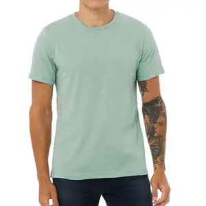 Custom Screen Printing Logo T Shirts Bella + Canvas 3001C Unisex Jersey Short-Sleeve T-Shirt Dusty Blue Tri-blend T Shirts