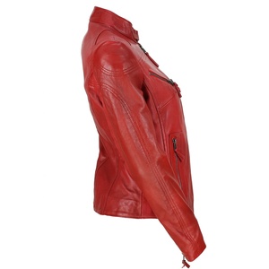 Winter Custom 2022 Ladies PIHA SPORTS Windproof Quick Dry <b>Classic</b> Biker Fashion Style Motorcycle Jacket with V-neck Collar - Product Image 4