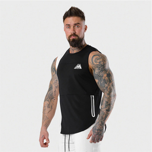 Summer Open Side Sleeveless Top Active Muscle Sports <b>Vest</b> Undershirts Mens Casual Loose Fitness Workout Tank Tops for Men - Product Image 2