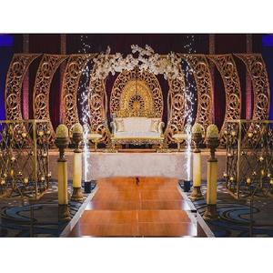 ของตกแต่งกรอบฉากหลังสไตล์ C สำหรับงานแต่งงานสุดหรูการต้อนรับที่ยิ่งใหญ่แบบเอเชียฉากหลังสำหรับตกแต่งเวที - Product Image 1