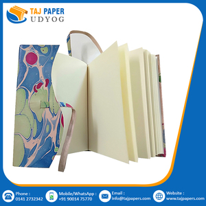 สมุดบันทึกปกหนังแท้พร้อมพวงกุญแจกระดาษ100% ทำจากผ้าฝ้ายรีไซเคิลสมุดโน๊ตเปล่าทำมือ A4เขียนขนาดใหญ่ขายส่ง - Product Image 5