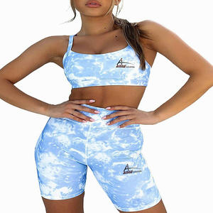 Haut court et Shorts Sweat-shirt pour femmes, ensemble de motard imprimé, - Product Image 3