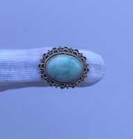 Anillos de Piedra Larimar Natural Semipreciosa con Plata de Ley 925, Joyería al Mejor Precio de Fábrica al por Mayor en Línea, India Real