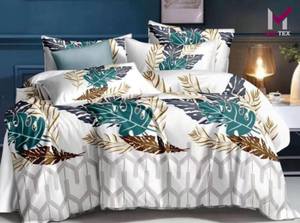 Tùy chỉnh thiết kế bán buôn sang trọng 100% dài-staple bông Comforter bìa được trang bị tấm Ga Trải Giường Duvet cover bộ đồ giường Bộ - Product Image 3