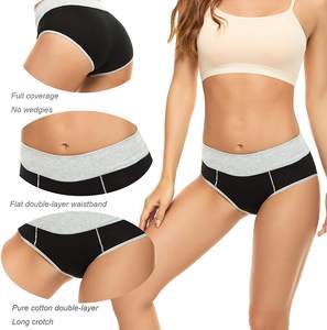 Womens High Waist <b>Underwear</b> Cotton Briefs Tummy Control Mid-Rise Panties Soft Comfortable Lightweight Everyday <b>Shapewear</b> - Product Image 6