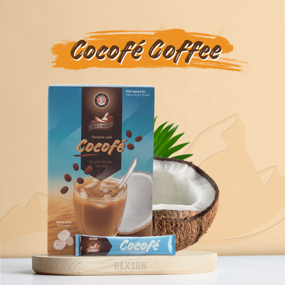 Вьетнамский кофе-кокосовый молочный кофе 3 в 1 с немолочным сливочным и каменным сахаром