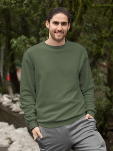 2025 personalizado al por mayor hombres Oliva sudadera transpirable cuello redondo sudaderas con capucha OD verde pulóver algodón polar Streetwear tela de gran tamaño - Product Image 4