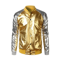OEM personnalisé veste de baseball universitaire pour hommes de haute qualité argent et or brillant conçu vêtements d'hiver nouvelle arrivée options de gros