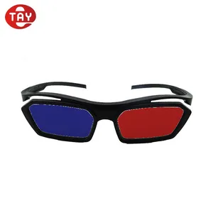 Plastic Red Blue Anaglyph Circular Polarized 3D Glasses for Cinema