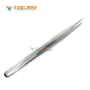 TEEJAY ELT-411 แหนบปลายแหลมสแตนเลสขัดเงาโครเมียม ขนาด 14 ซม. แบบตรง จับถนัดมือ ปลายละเอียด - Product Image 2