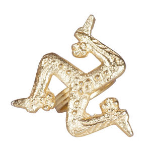 Rond de serviette de table en métal de designer Add-On élégant pour les tables de fête Article stocké - Product Image 3