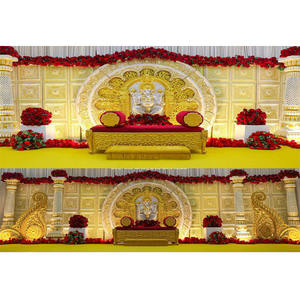 ธีมพระพิฆเนศเวทีแต่งงานภาคใต้ของอินเดียธีมสิงคโปร์ Srilankan เวทีแต่งงานแกรนด์ภาคใต้ของอินเดีย - Product Image 1