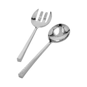 Service de service à salade entièrement marbré, avec manche carré poli en argent, en acier inoxydable, 4 pièces - Product Image 2