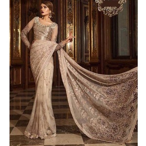 Sari pakistanais et indien à la mode, robe de designer Sarree Saree Sari par AJM TRADE HOUSE Modèle 1014 - Product Image 5