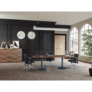 Escritorio de recepción de lujo moderno, muebles de oficina comerciales convertibles, mesa de mostrador frontal con bandas de borde de PVC, directo de fábrica - Product Image 1