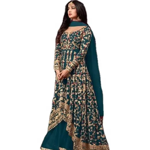 قماش شبكي من salwar kameez, قماش شبكي من قماش salwar kameez ، مع تطريز ثقيل ، فستان عمل بأحجار وفستان باكستاني