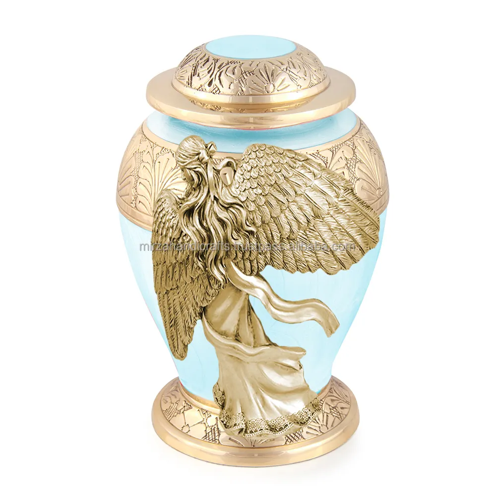 Fancy Wings of an Angel Crema tion Urn steht in einem fließenden Kleid Baby Child Urnen für menschliche Asche Best memorial izes your loved one