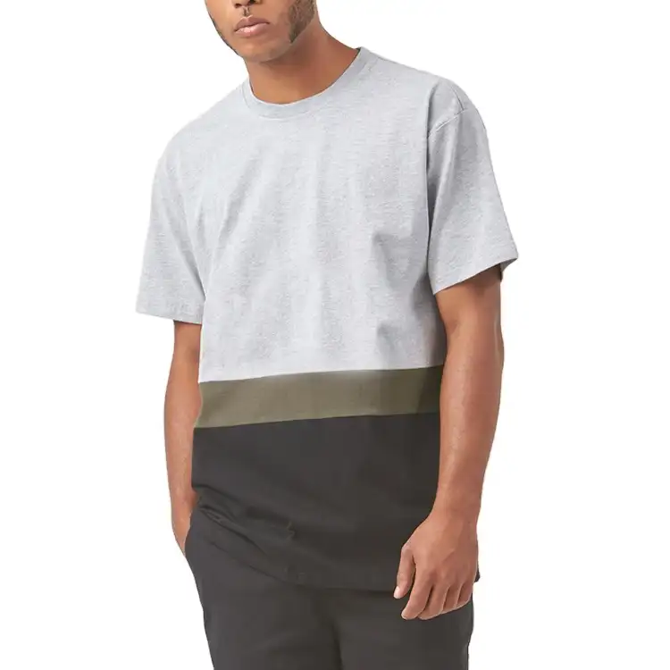 Одежда с логотипом на заказ, простые мужские брендовые футболки с цветными блоками оптом, мужская одежда из 100% хлопка