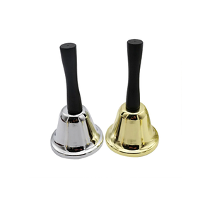 Cloche à main en laiton poli or avec longue poignée cloches à main de taille et de forme personnalisées de qualité exclusive - Product Image 6