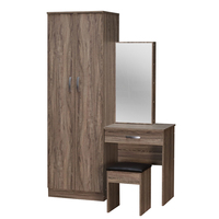 Juego de Muebles de Dormitorio de Diseño Contemporáneo de Alta Calidad para Hotel, Armarios, Tocador, Espejo, Fabricado en Malasia