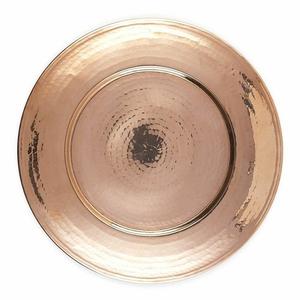 Placa de cargador de Metal de cobre, Catering de boda y restaurante, plato de servicio de comida seguro, placa de cargador de acabado chapado en oro - Product Image 1