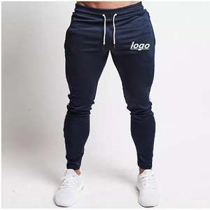 Ropa deportiva por sublimación para hombre, pantalones de chándal cónicos ajustados con logotipo personalizado, pantalones de hombre apilados estampados, pantalones lavados - Product Image 3