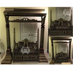 Royal Maharaja Teak <b>Wood</b> <b>Swing</b> for Living Room Traditional Wooden Carved <b>Swing</b> for Home Antique Brown Finish <b>Swing</b>/Jhula - Product Image 1