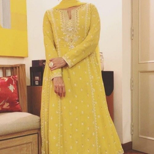 DAZZLING--NEW--EMBROIDERY ON LONG KAMEEZ , STYLISH SARARA DRESS--for Party-WEAR/WEDDING @ 2021 - Product Image 1