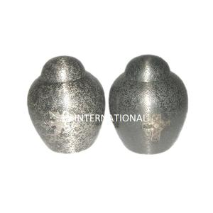 Exclusive American Style <b>Pet</b> <b>Urn</b> Set of 2 Funeral Equipment Metal <b>Urns</b> Human Ashes Hand Carved Metal Jar Memorial Brass <b>Urns</b> - Product Image 1