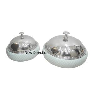 Hotel restaurante cena Servidor de comida aislado olla caliente esmalte diseño impreso doble pared aislado cazuelas servir olla caliente - Product Image 1