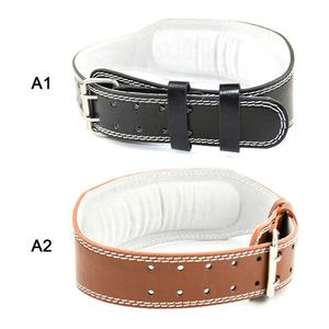 Atlético cuero genuino cinturón de levantamiento de pesas espalda gimnasio Correa entrenamiento soporte Fitness - Product Image 3