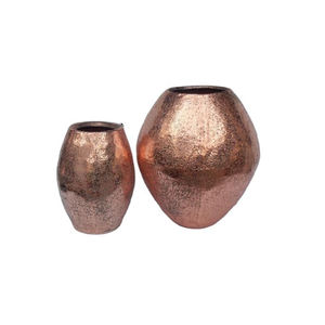 Custom Metal Copper Antiqui Custom Made Flower Vase Set of 2 - Product Image 1