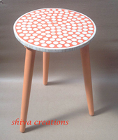 Tabouret/Table d'appoint/Table de chevet pliable moderne fait main avec incrustation d'os pour intérieur, vente en gros, salon, hôtel, atelier, maison, bureau