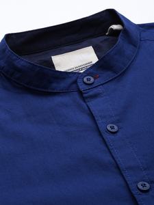 เสื้อเชิ้ตผ้าฝ้าย100% แบบยืนสำหรับผู้ชายแห้งเร็วไซส์ใหญ่-XL กระดุมออกแบบได้ตามต้องการพิมพ์ลายคุณภาพเยี่ยมแบบลำลองอัจฉริยะ - Product Image 4