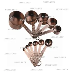 Lot de 5 tasses à mesurer en cuivre Design antique différentes tailles tasse à mesurer pour les ingrédients liquides humides et secs - Product Image 1