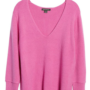 Bangladesh Made Casual Women's V-Neck Pullover Sweater New Autumn and Winter Long-Sleeved Shirt Plus Size - Product Image 1