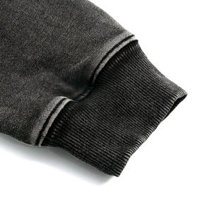 2021 unisexe coton 320g 400 Gsm lourd personnalisé Vintage lavage à l'acide pull à capuche haute qualité français sans ficelle à capuche hiver - Product Image 4